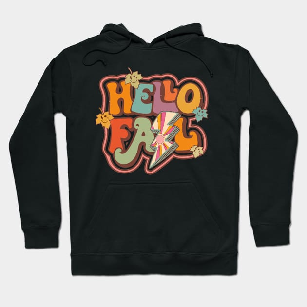 Retro Hello Fall Hoodie by LEMOUS TEES